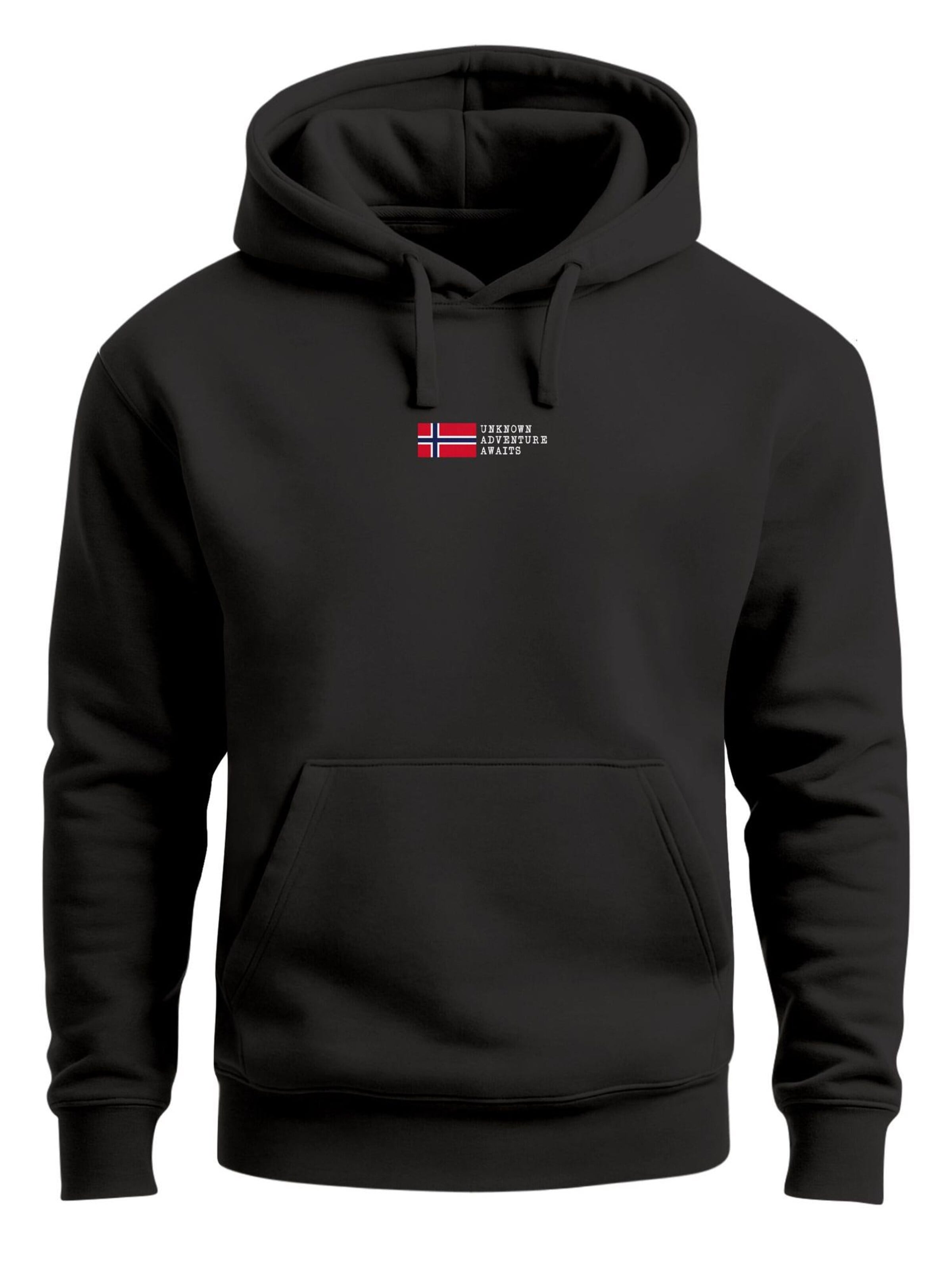 Neverless Sweatshirt 'Norway Explorer' in Black: front