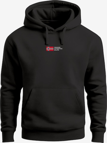 Neverless Sweatshirt 'Norway Explorer' in Black: front