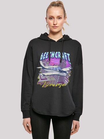 F4NT4STIC Sweatshirt 'Beech Skyline' in Zwart: voorkant