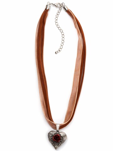 Allgäu Rebell Necklace 'Gerda' in Brown: front