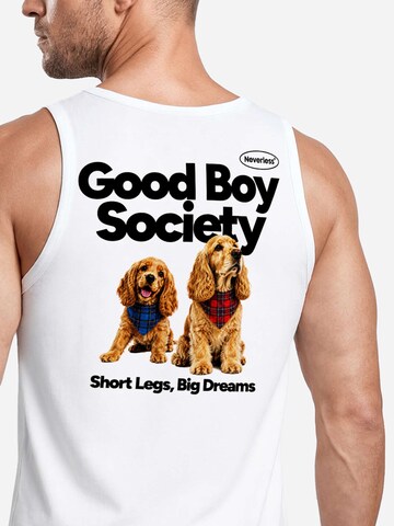 Neverless Shirt 'Good Boy Society' in White