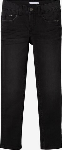 NAME IT Slimfit Jeans 'Silas' in Zwart: voorkant