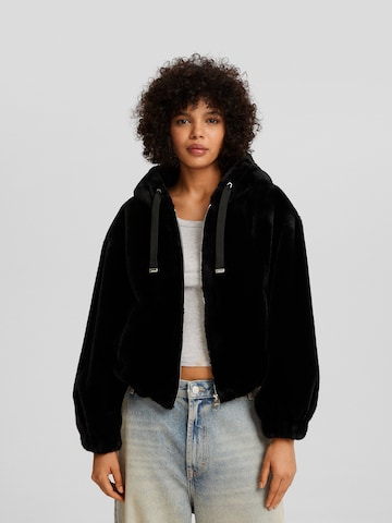 Bershka Between-season jacket in Black: front