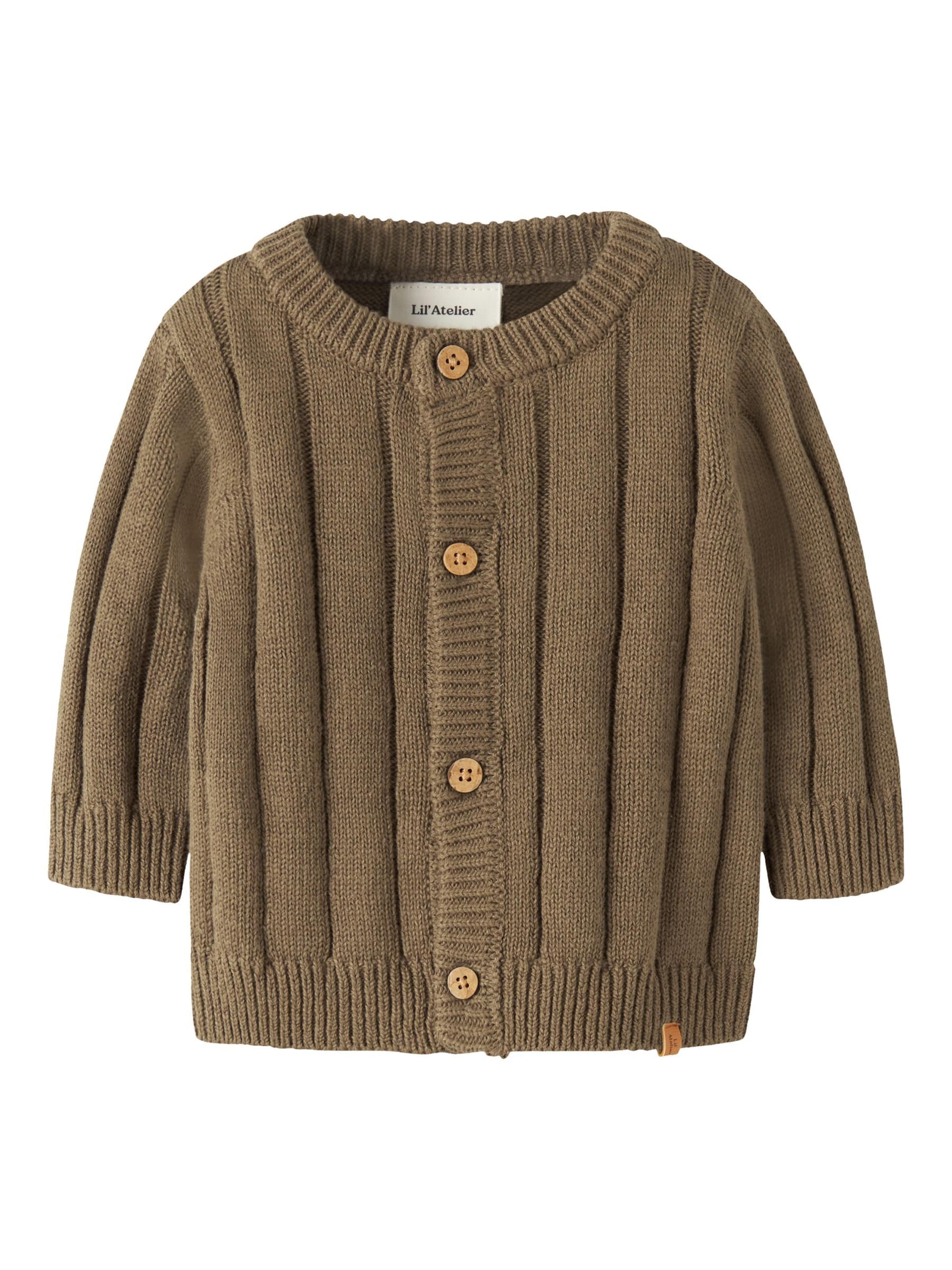 Lil'Atelier Strickjacke in Grün: Vorderseite