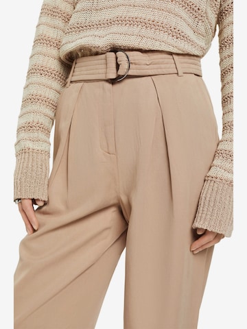 évasé Pantalon à pince ESPRIT en beige