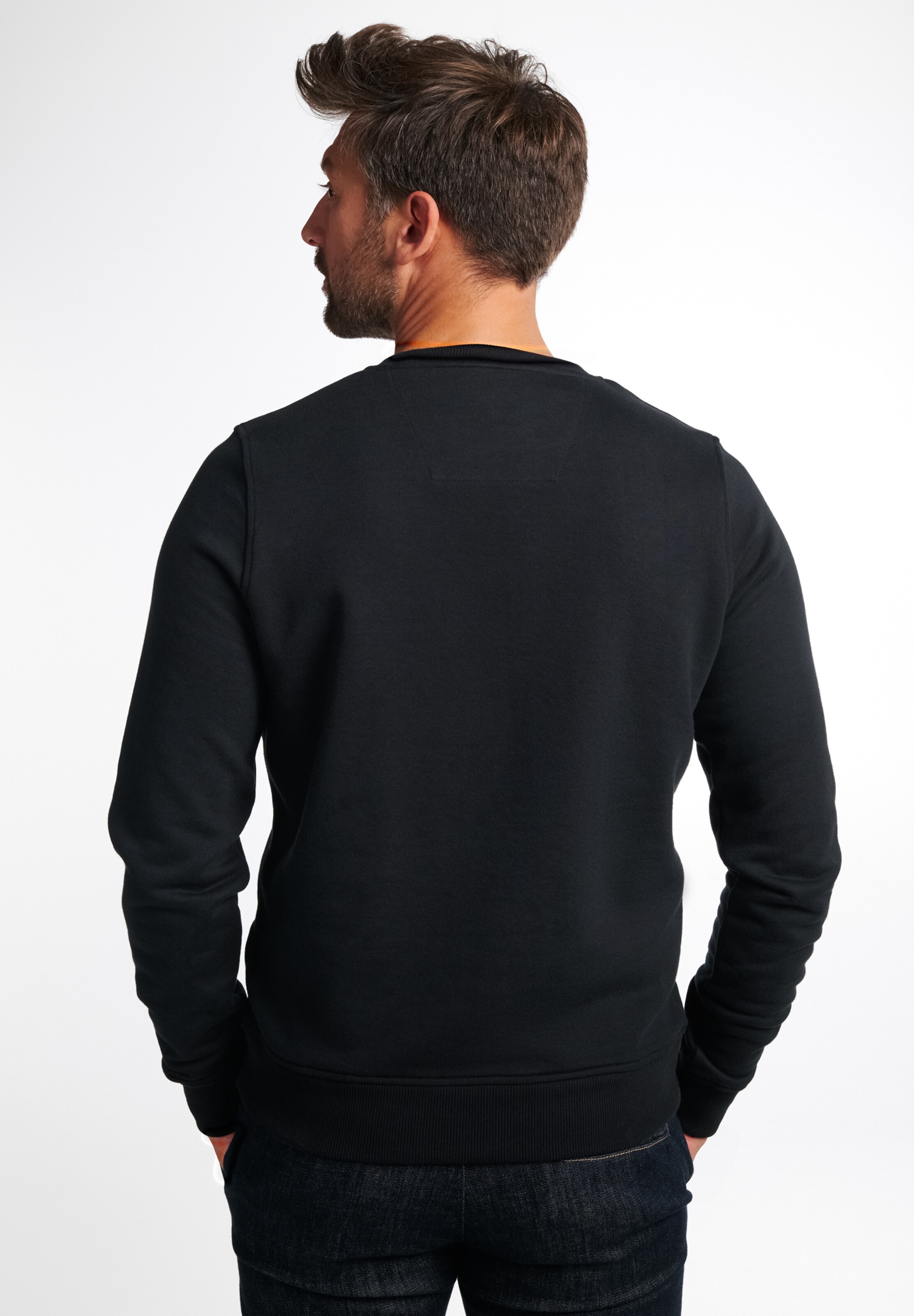 Männer Große Größen ETERNA Sweatshirt in Schwarz - HV86420