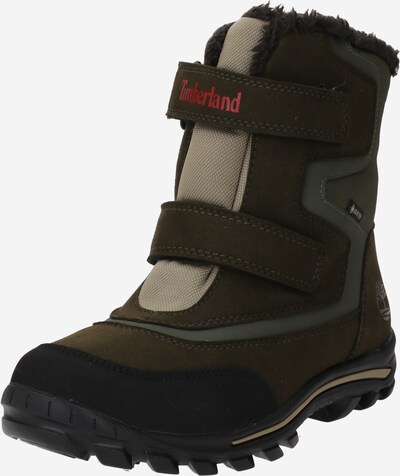 Boots da neve 'Chillberg 2' TIMBERLAND di colore grigio / oliva / rosso / nero, Visualizzazione prodotti