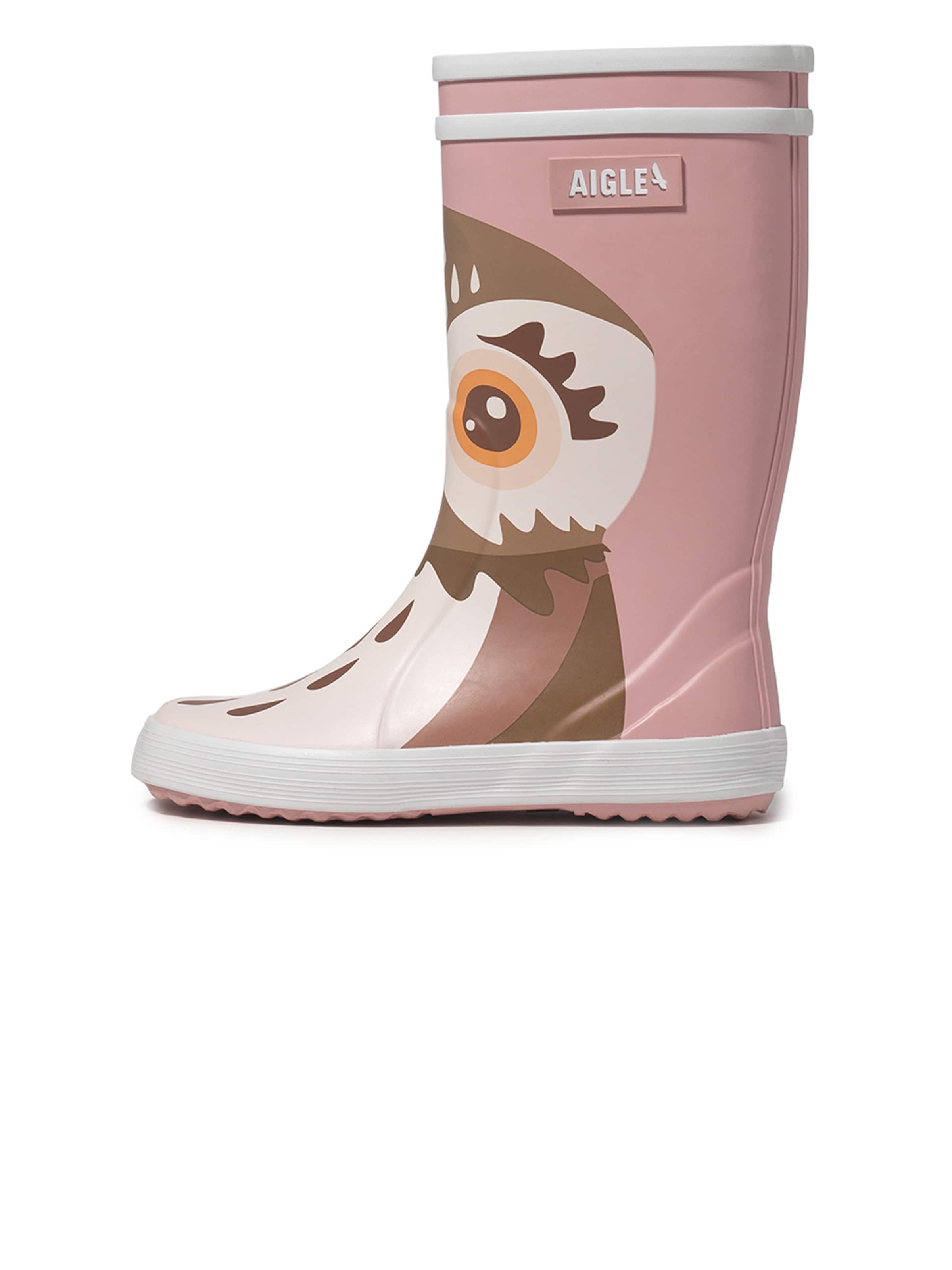 Bottes en caoutchouc 'LOLLY POP WWF' AIGLE en rose : devant