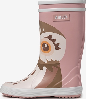 AIGLE Gummistøvler 'LOLLY POP WWF' i pink: forside