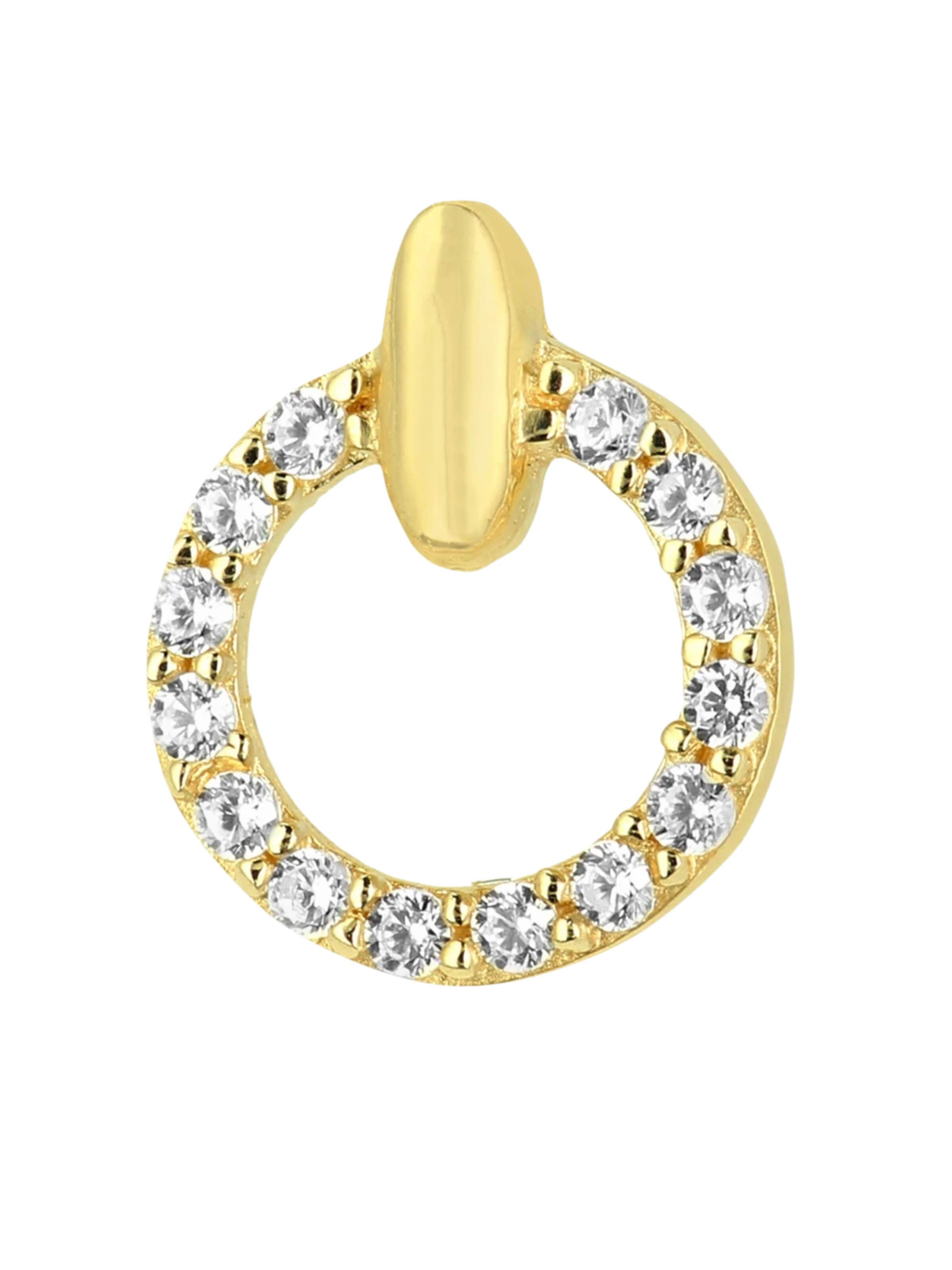 Boucles d'oreilles 'Ohrstecker aus 375 Gelbgold mit Zirkonia' Vanlere en jaune