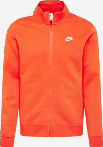 Nike Sportswear Zip-Up Hoodie in Red: front