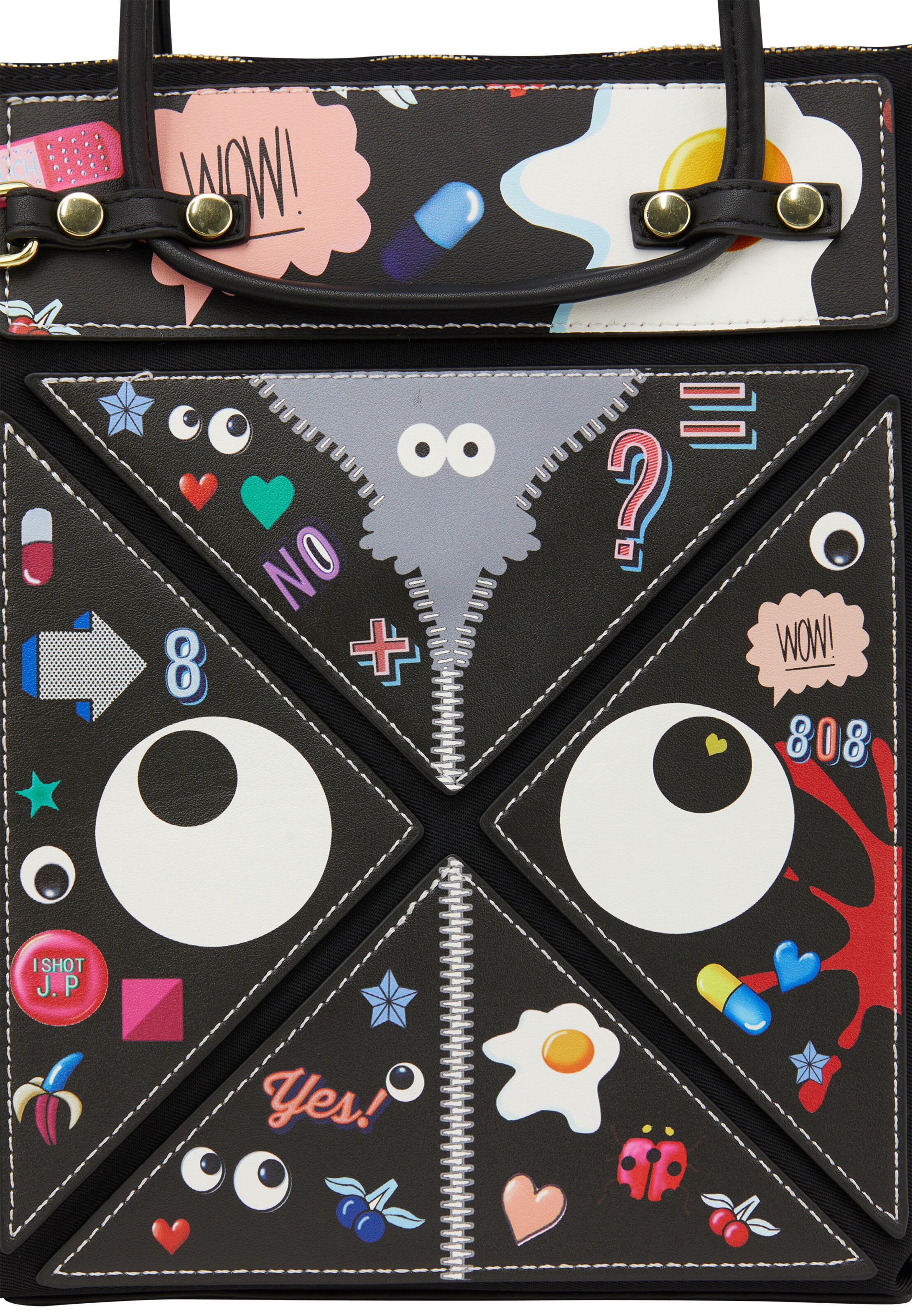 Geantă de umăr 'Pop Eyetheme' de la MYMO pe negru