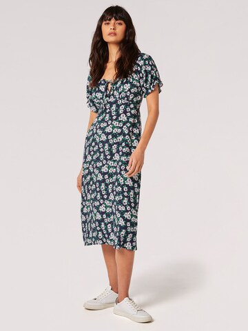 Robe Apricot en bleu : devant