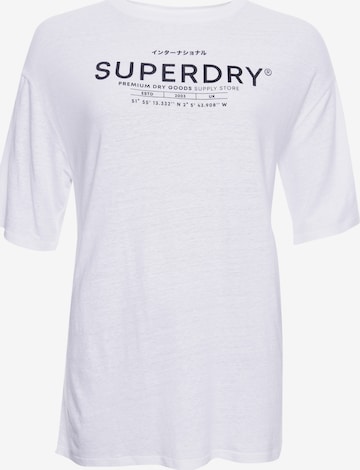 T-shirt Superdry en blanc : devant