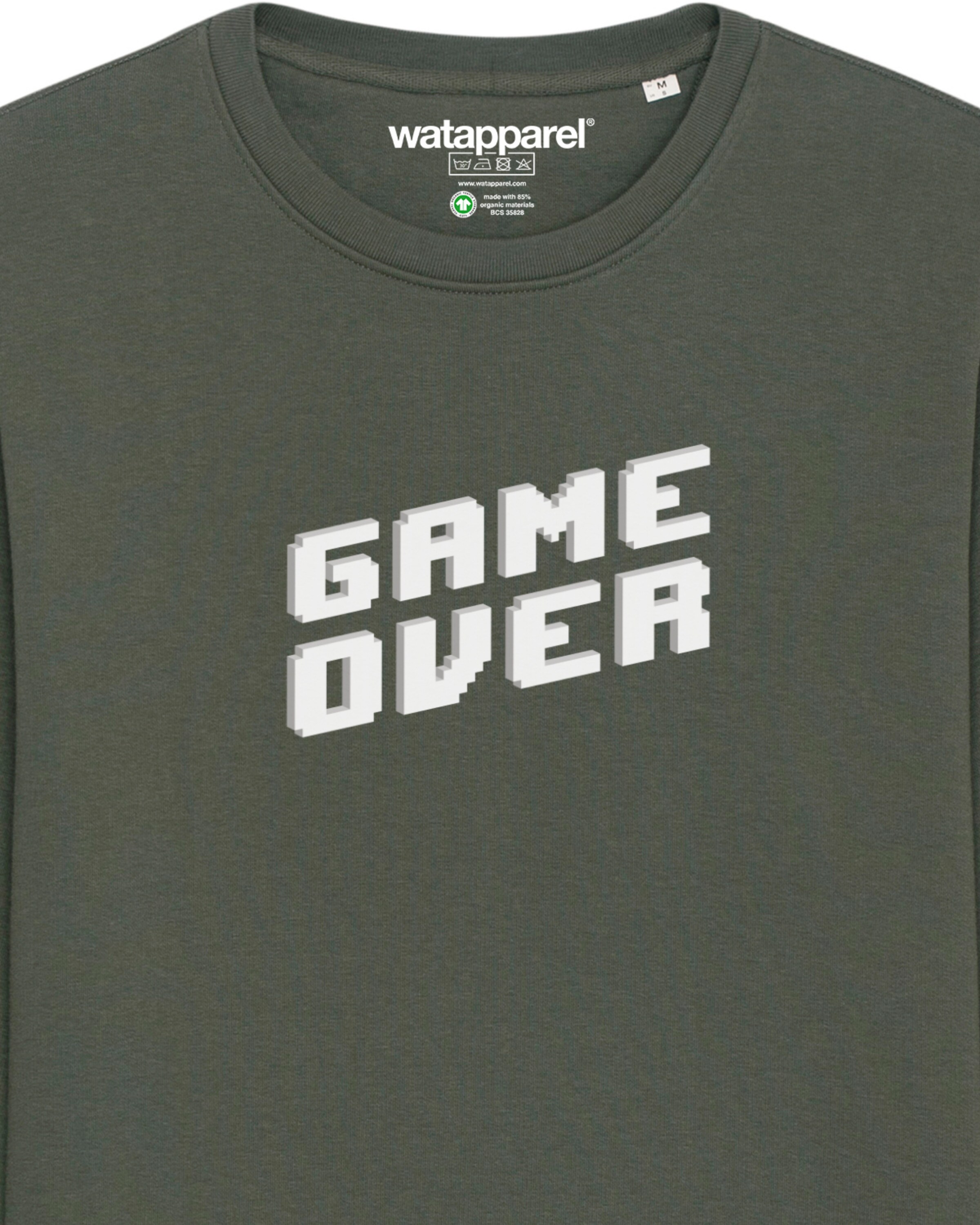 Sweat-shirt ' Game Over ' Watapparel en vert