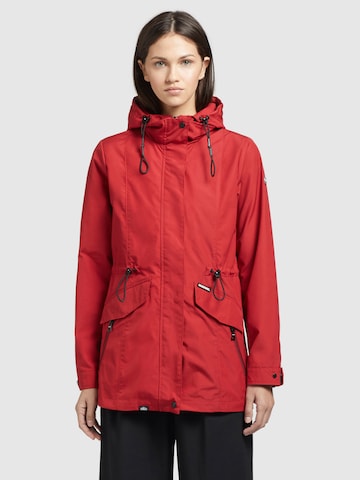 khujo Between-Seasons Parka in Red: front