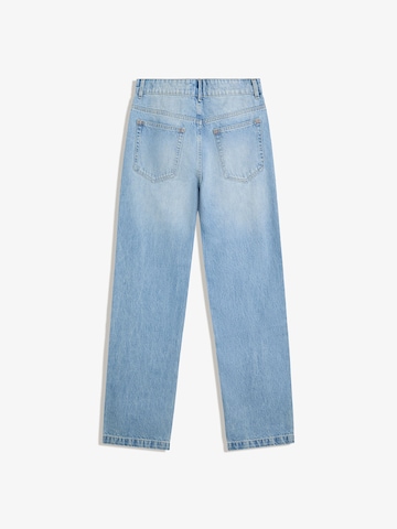 Largi Jeans de la Bershka pe albastru