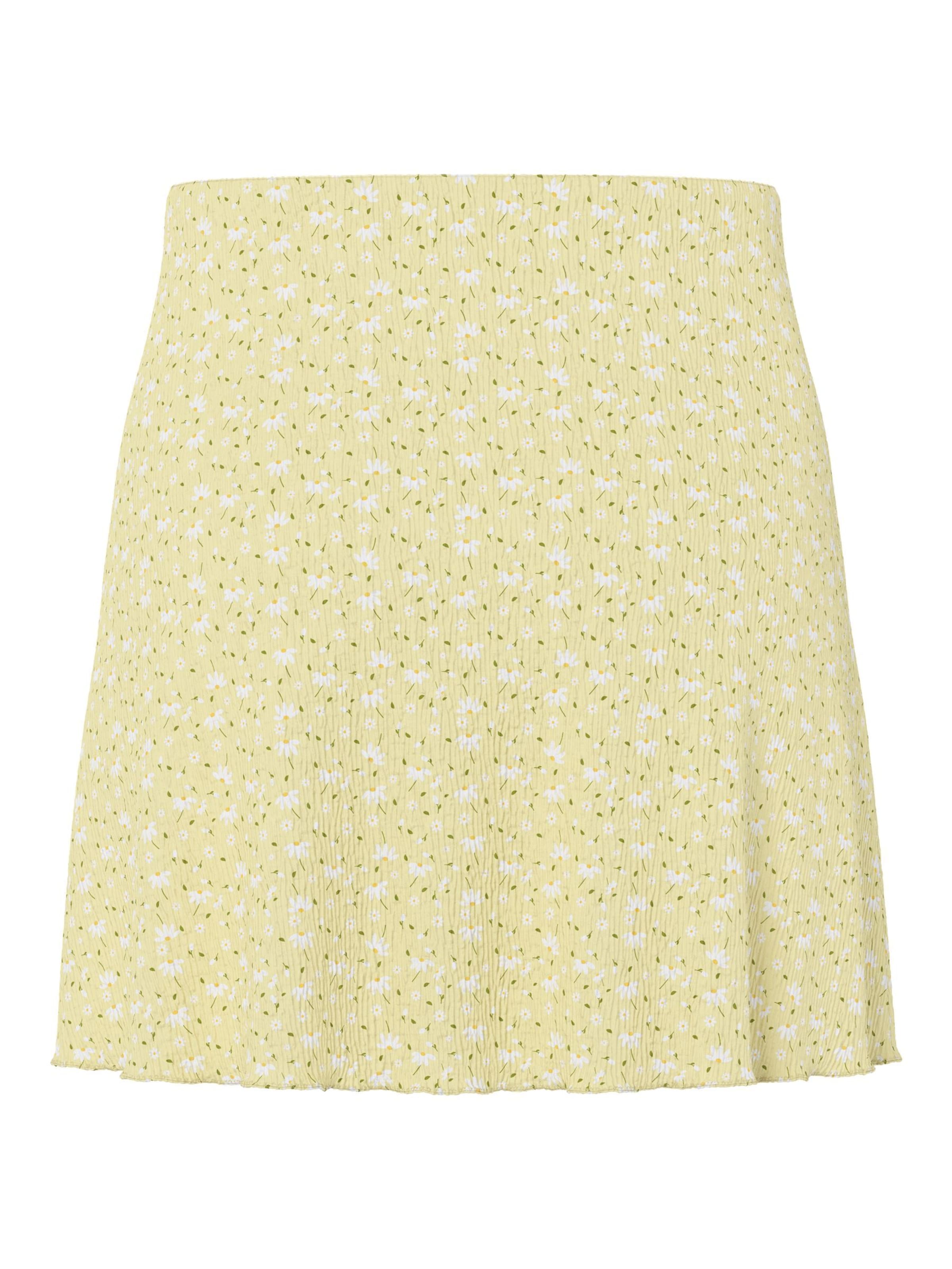 PIECES - Falda 'FLORA' en amarillo