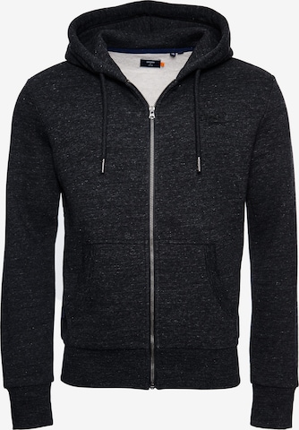 Superdry Zip-Up Hoodie in Black