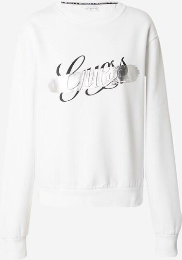 GUESS Sweatshirt in schwarz / silber / weiß, Produktansicht