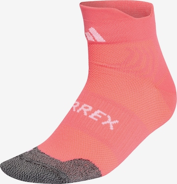 ADIDAS TERREX - Calcetines deportivos 'Speed' en naranja: frente