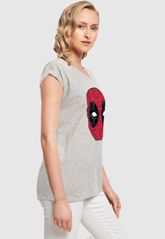 ABSOLUTE CULT T-Shirt 'Deadpool - Head Of Roses' in Grau