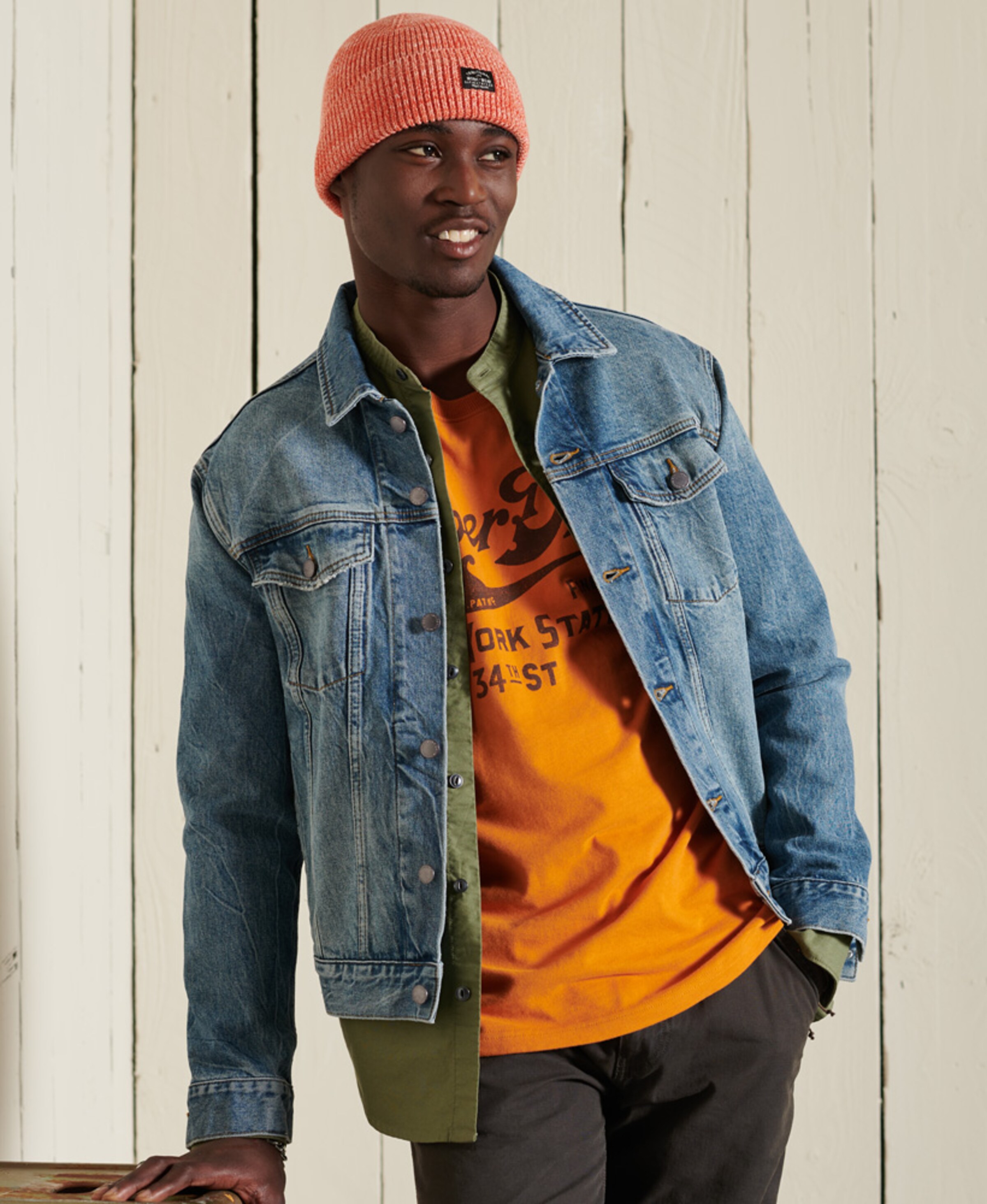 Männer Shirts Superdry T-Shirt 'Workwear' in Orange - OU42757