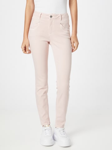 OUI Skinny Jeans in Pink: front