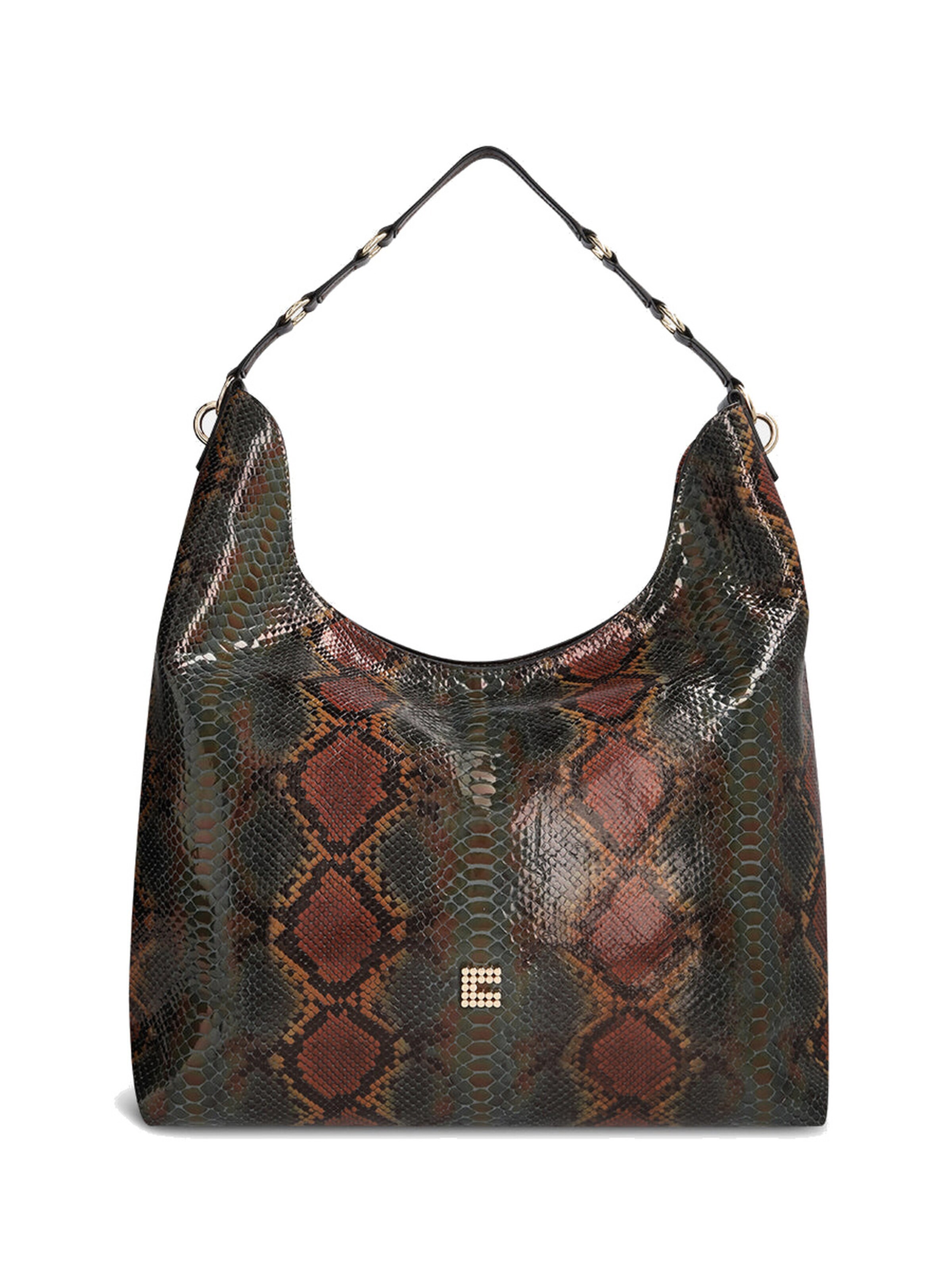 Clio Handbag 'CARRY RAINBOW PYTHON' in Green: front