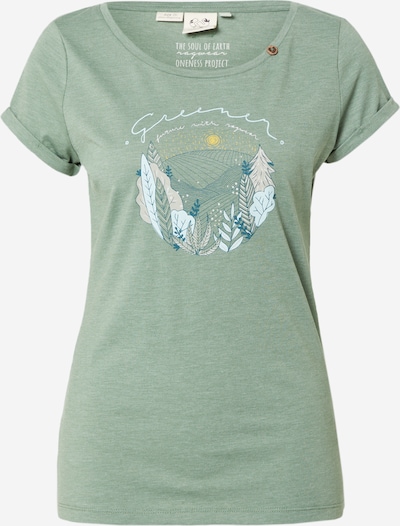Ragwear T-shirt 'FLORAH' en vert / mélange de couleurs, Vue avec produit