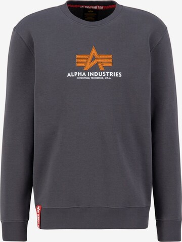 ALPHA INDUSTRIES Sweatshirt 'Basic Rubber' in Grau: Vorderseite