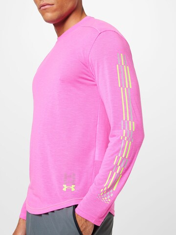 T-Shirt fonctionnel 'Run Anywhere' UNDER ARMOUR en rose