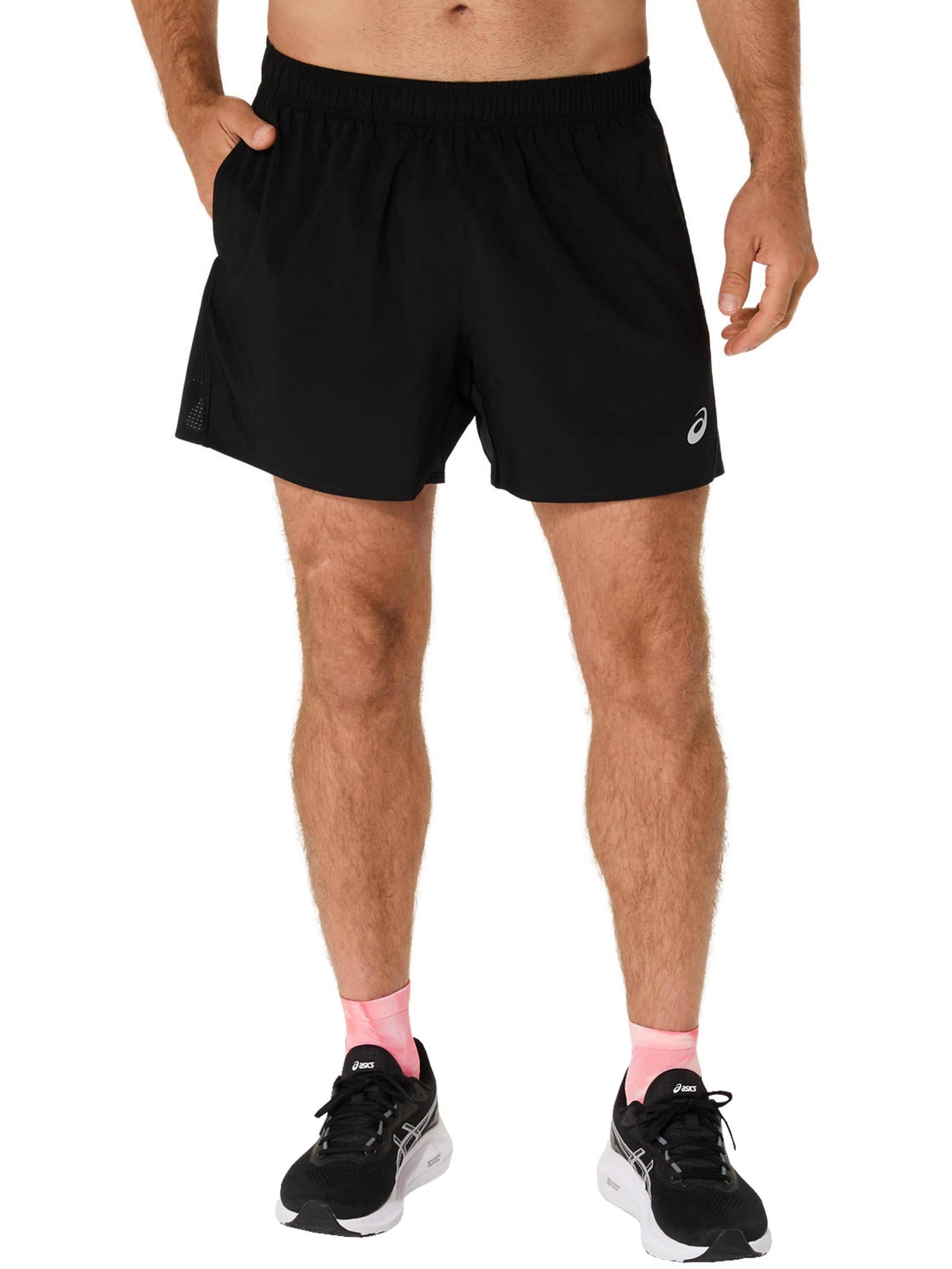ASICS Regular Workout Pants 'Core' in Black: front