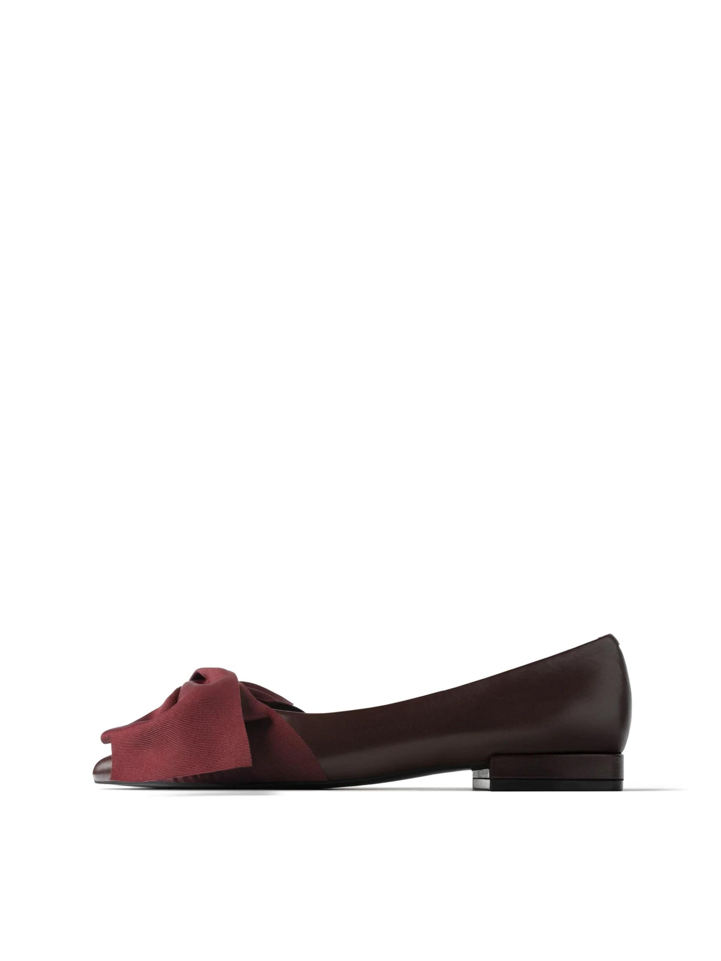Ballerina 'QUEEN OF THE NIGHT' di L37 HANDMADE SHOES in rosso: frontale