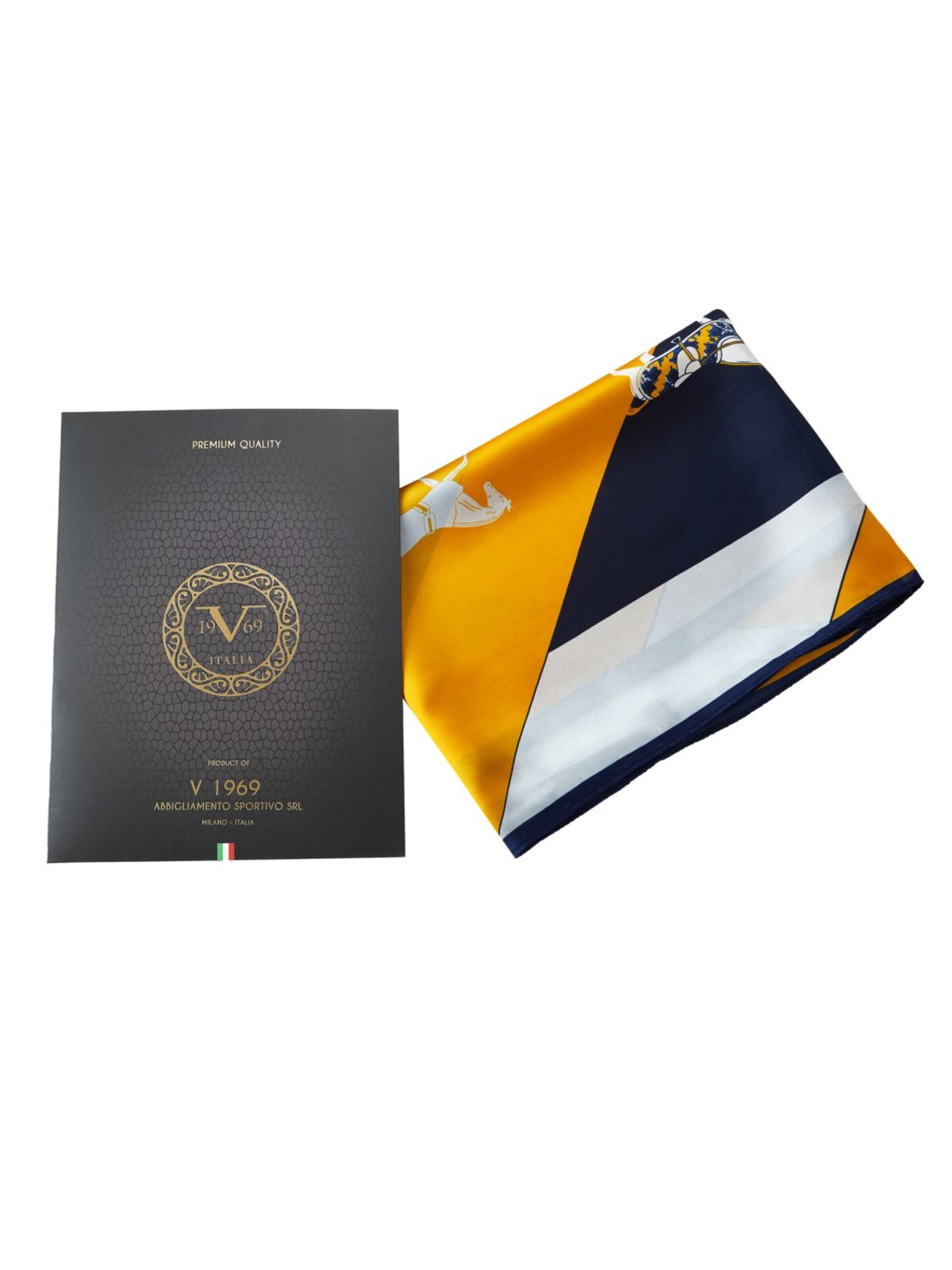 19V69 ITALIA Halsduk 'Etole de soie Vivace Patchwork' i gul
