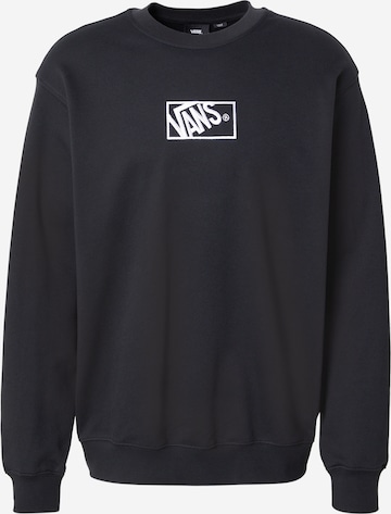 VANSSweater majica - crna boja: prednji dio