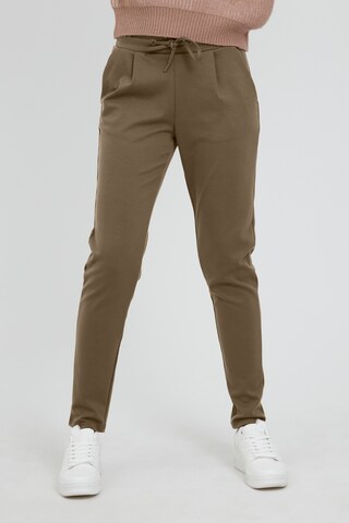 ICHI Tapered Trousers 'Kate' in Green: front