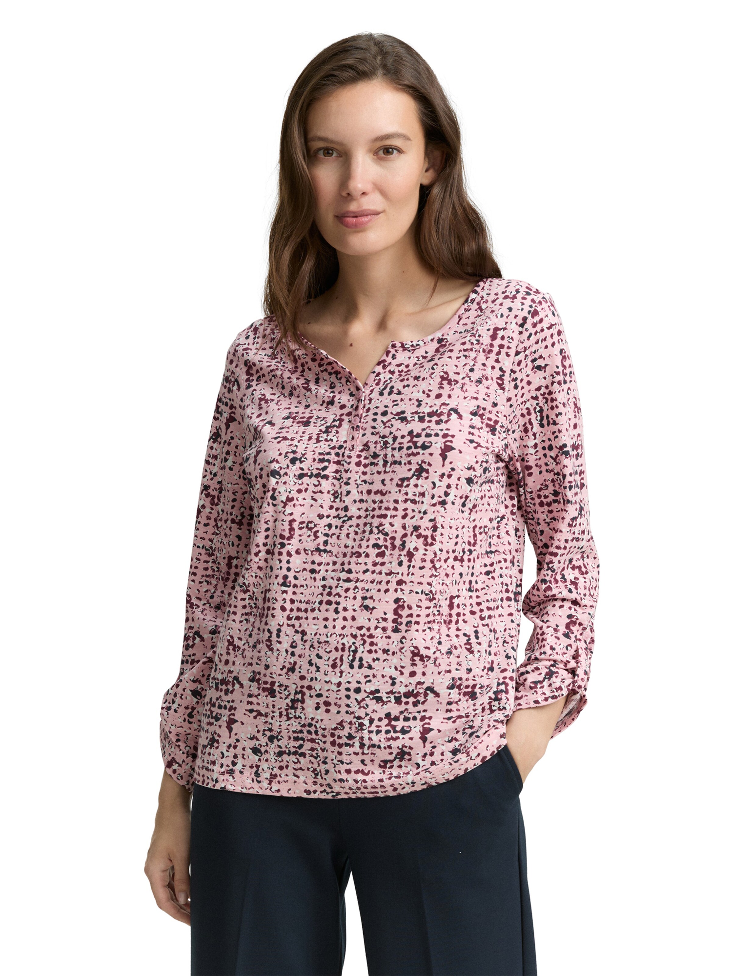 T-shirt TOM TAILOR en rose : devant