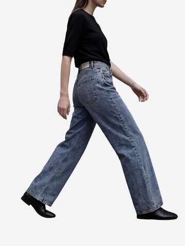 My fashion - Perna larga Calças de ganga em azul