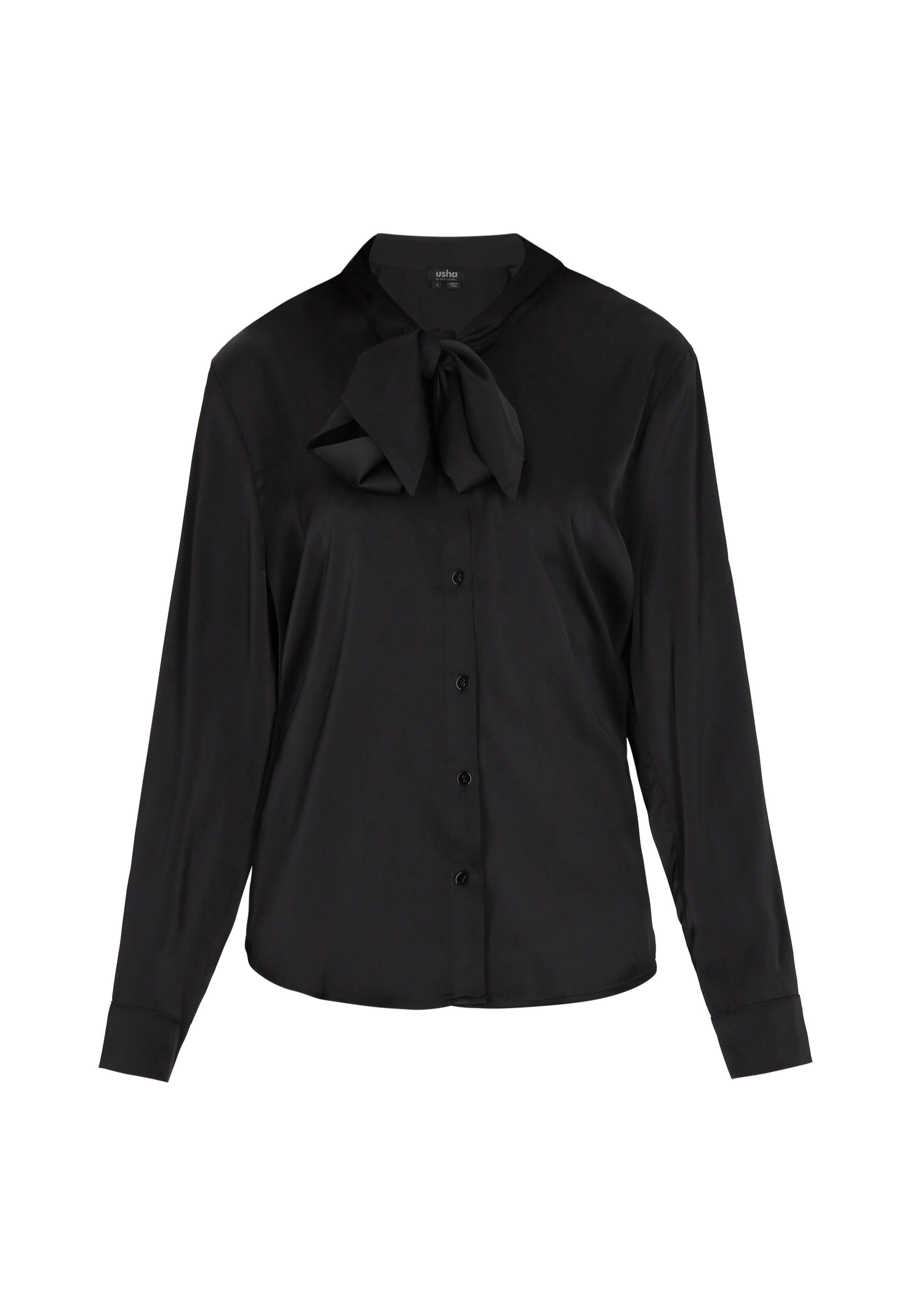 usha BLACK LABEL - Blusa en negro: frente