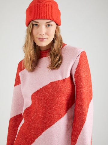 Monki Knitted dress in Pink