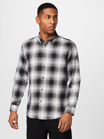 NN07 Regular fit Button Up Shirt 'Arne' in Grey: front