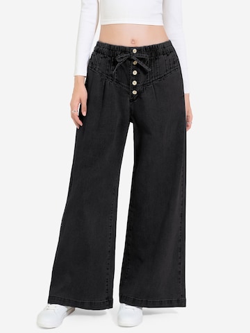 Imily Bela Wide leg Τζιν σε μαύρο: μπροστά