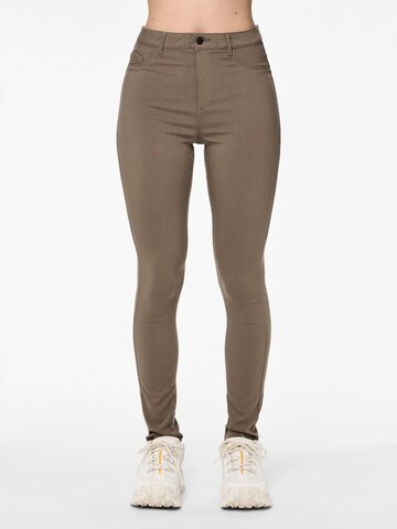 Skinny Jeggings di PIECES in marrone: frontale