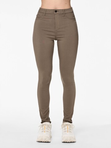 PIECES Skinny Jeggings in Braun: predná strana