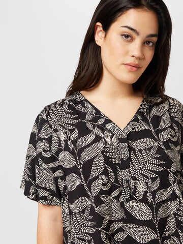 Fransa Curve Blouse in Zwart