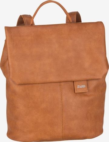 ZWEI Backpack 'Mademoiselle' in Brown: front