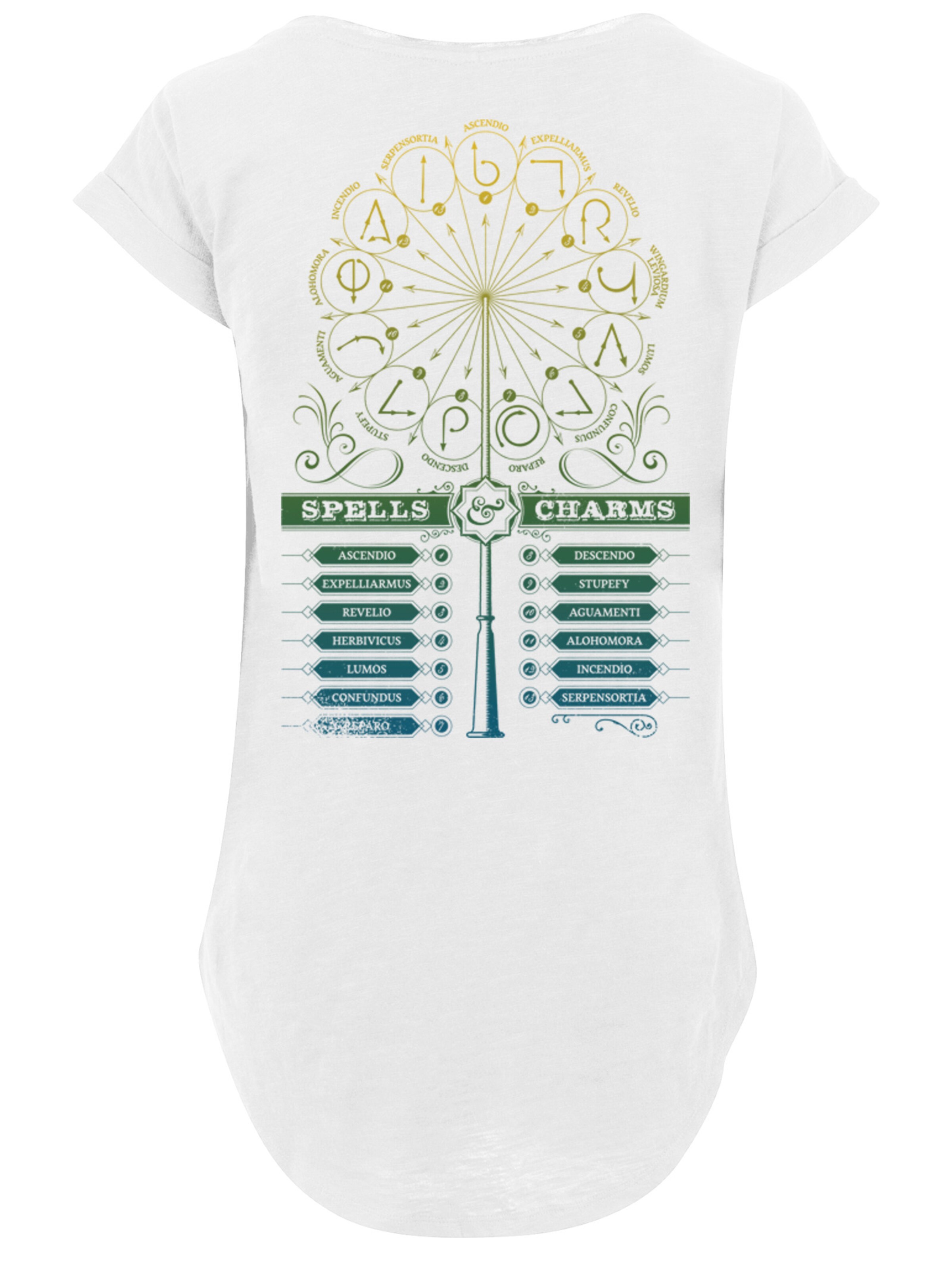 F4NT4STIC T-Shirt 'Harry Potter Wingardium Leviosa Spells Charms' in Weiß