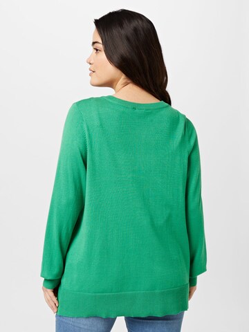 Zizzi Knit Cardigan 'CACARRIE' in Green