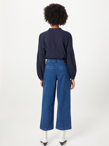 PULZ Jeans Wide leg Jeans i blå